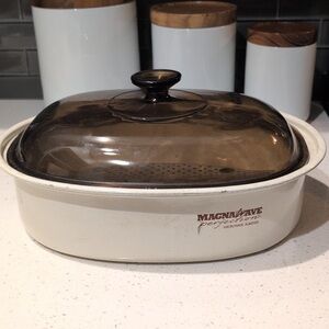 White and Black Casserole Dish